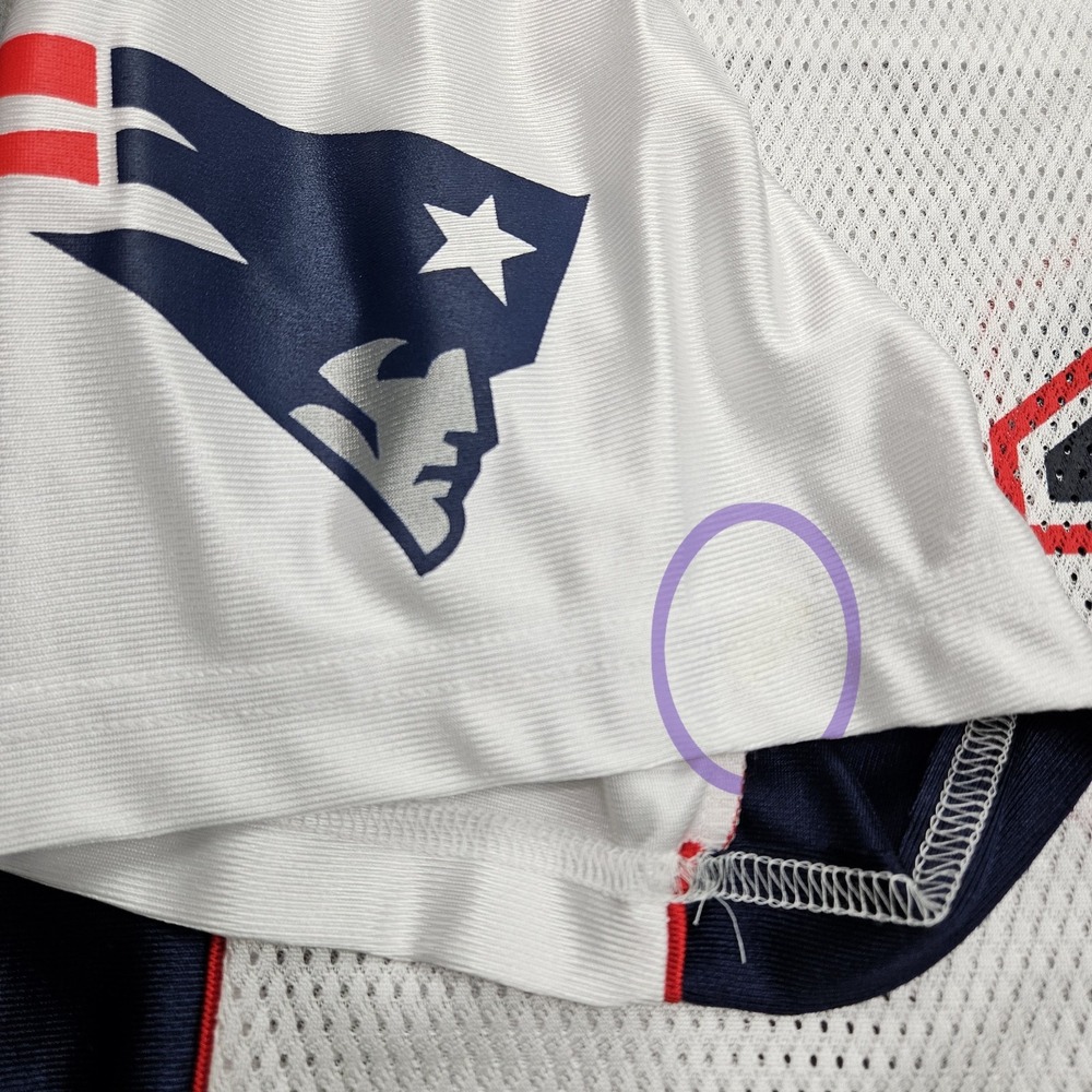 New England Patriots Jersey Mens XXL White Reebok On Field Tom Brady #12 NFL VTG - Picture 4 of 13